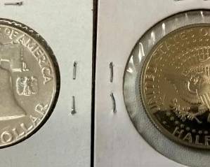 UNC 1953 FRANKLIN/1992-S PROOF SILVER