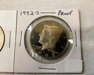 CLOSE UP 1992-S KENNEDY PROOF 90% SILVER