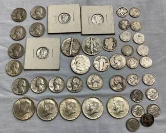 (5) SILVER KENNEDY HALVES/(3) SILVER 1/2