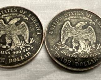 (2)1874 US TRADE DOLLARS-POSSIBLE COPIES