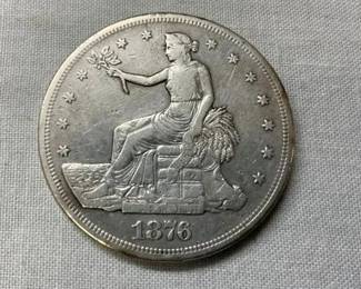 REAL 1876-S US TRADE DOLLAR .999 SILVER