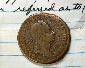 CLOSE UP VIEW - COINAGE OF WILLIAM WOOD