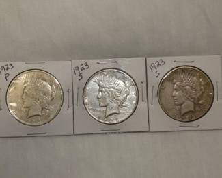 1923 PEACE SILVER DOLLARS