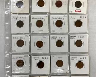 (21) INDIAN HEAD PENNIES