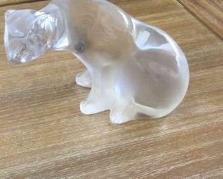 03 Signed Glass Polar Bear