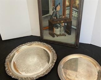 Silver Plated Serving Trays And Decor