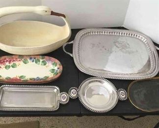 Swan And Silver Serving Set