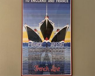 Framed France Afloat - French Line Poster