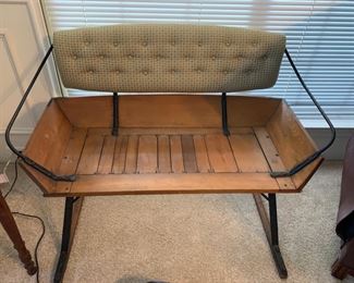 Vintage Handemade Sleigh Bench