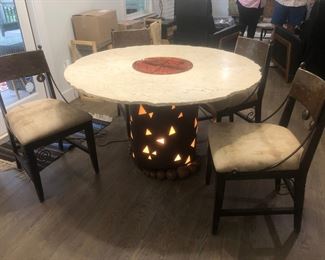 One of a Kind Dinette Set made from an Artist in Carmel California that is actually signed by the artist!