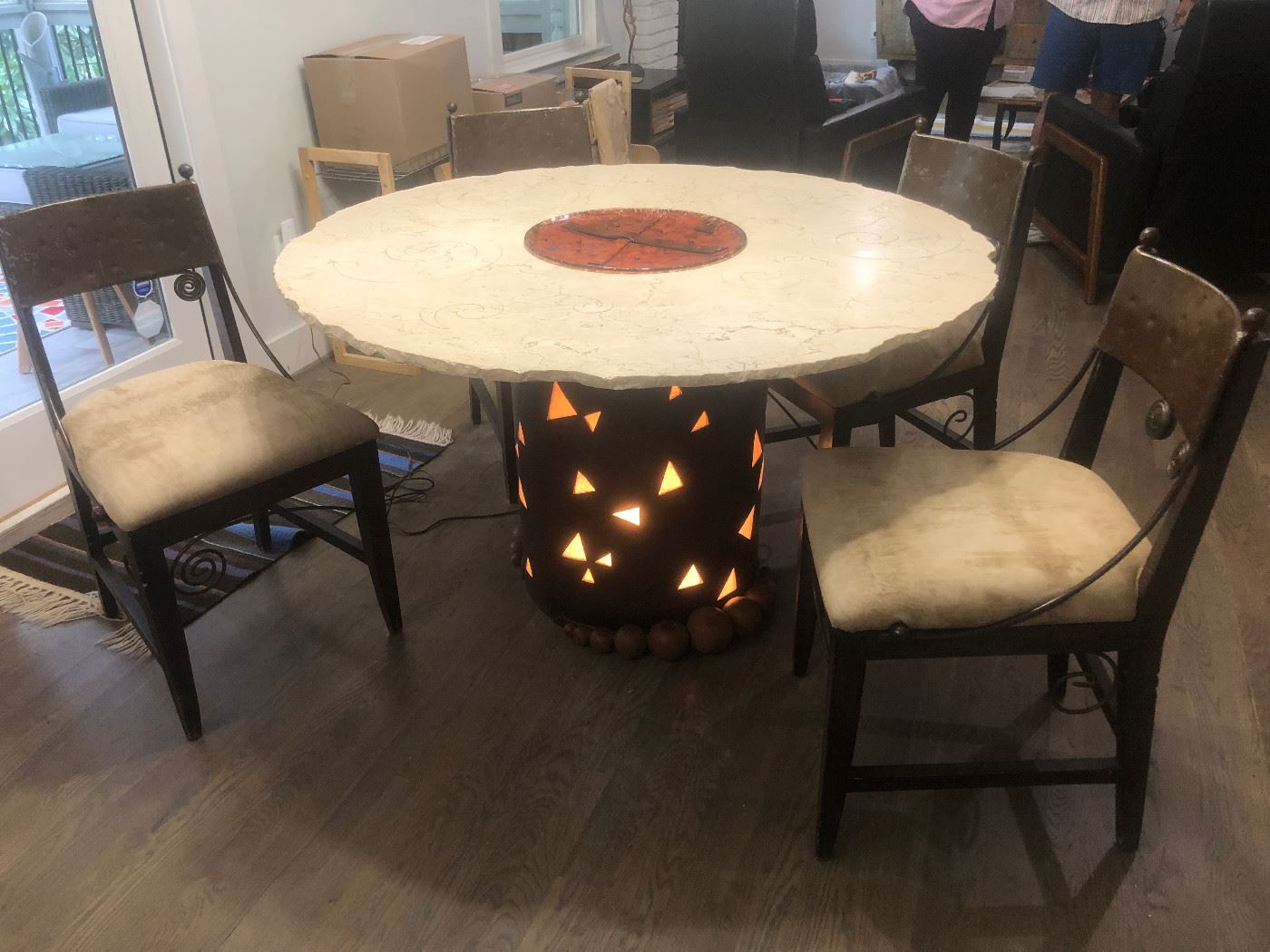 One of a Kind Dinette Set made from an Artist in Carmel California that is actually signed by the artist!