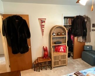 Set of 3 Burnt Bamboo nesting table $150