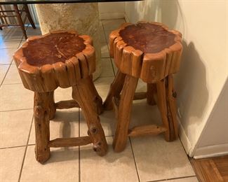 Awesome cedar barstools. 