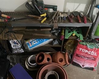 Planters, hand tools, trimmer and clippers