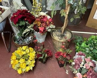 faux floral pics, plants and trees