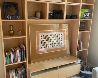 MCM artwork - signed and numbered, IKEA storage media center and storage shelves (great is already put together:)