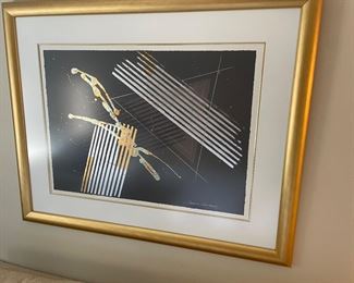 Framed lithograph