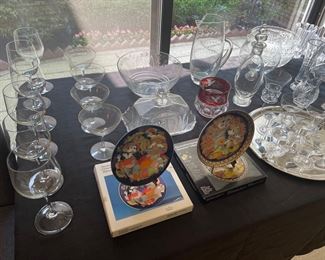 Rosenthal plates; crystal and glassware