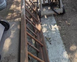 Ladder and hose rollers