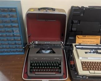 Vintage typewriters
Storage cabinet 