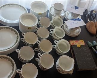 Corelle Spring blossom pattern dishes
Vintage cookbooks 