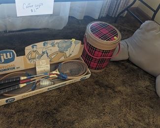 Vintage Badminton set new in box $50
Cooler $30