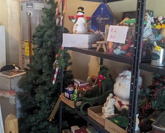 Vintage Christmas trees and decorations 