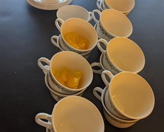 Corelle cups $1 each (green)
Brown plates & cups &5 all