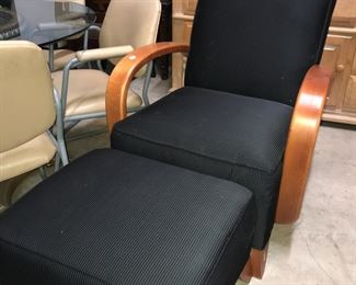 Modern Chair with Ottoman Orlando