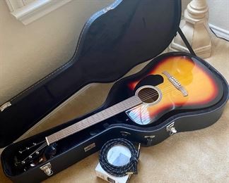 Fender Starburst Electric/Acoustic Guitar, like new