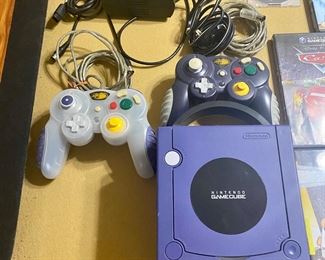 GameCube Console with 2 controllers