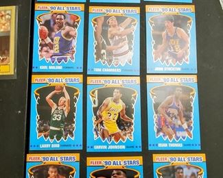 Fleer '90 complete all-stars set. All NMT. Jordan, Magic Johnson, Robinson, etc.