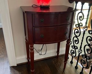 Bombay Entryway 2 Drawer Accent Table (32"H x 15"D x 23"W) & Himalayan Salt Lamp