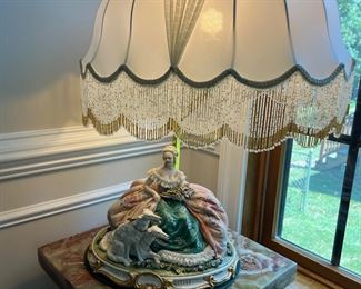 Antique Porcelain Capodimonte Lamp