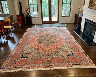 Persian Silk & Wool Tabriz Rug (9'9"W x 13'5"L)