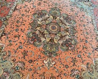 Persian Silk & Wool Tabriz Rug (9'9"W x 13'5"L)