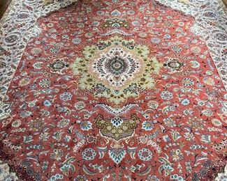 Persian Silk & Wool Tabriz Rug (9'10"W x 13'2"L)