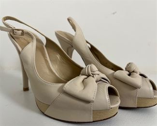 Women's Stuart Weitzman Bone Butter Calf Heels Size 6-1/2