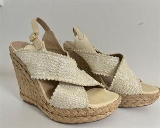 Women's Stuart Weitzman Toogood Off White Espadrille Size 6-1/2