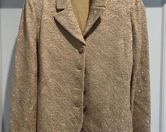 Women's St. John Evening Gold Blazer Size 2