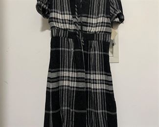 Women's Burberry Brit Plaid Print Knee-Length Dress Size 6