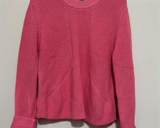 Women's French Connection Pink Ribbed Sweater Size M