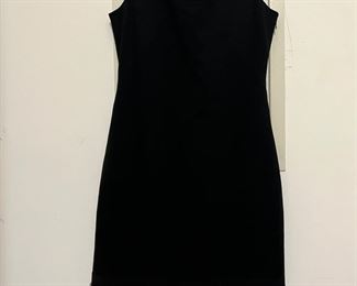 Women's Elie Tahari Black Viscose Blend Sleeveless Sheath Dress Size 8