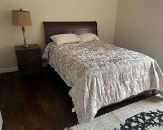 Half-Sleigh Bed With Matching End Table