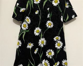 Women's Dolce & Gabbana Black Flower Dress Size 40