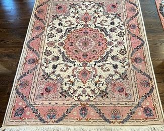 Persian Tabriz Cotton & Silk Rug (5' x 6'6")