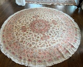 Persian Tabriz Cotton With Silk Highlights Rug (8'1"D)