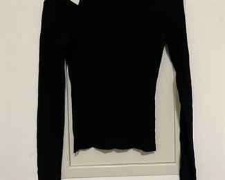 Women's Helmut Lang Cut Out Long Sleeve Top Size XS
