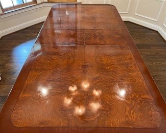 Mahogany Pedestal Dining Table (83"L x 47"W x 30"H w/ 16" Built in Leaf)