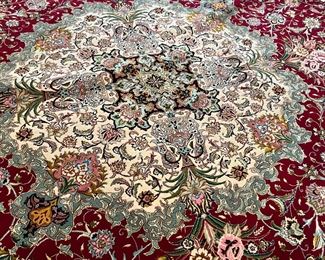 Persian Silk Tabriz (13'6" x 9'10") (pr)